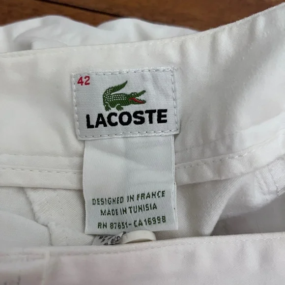 Lacoste White Bermuda Shorts Shorts
